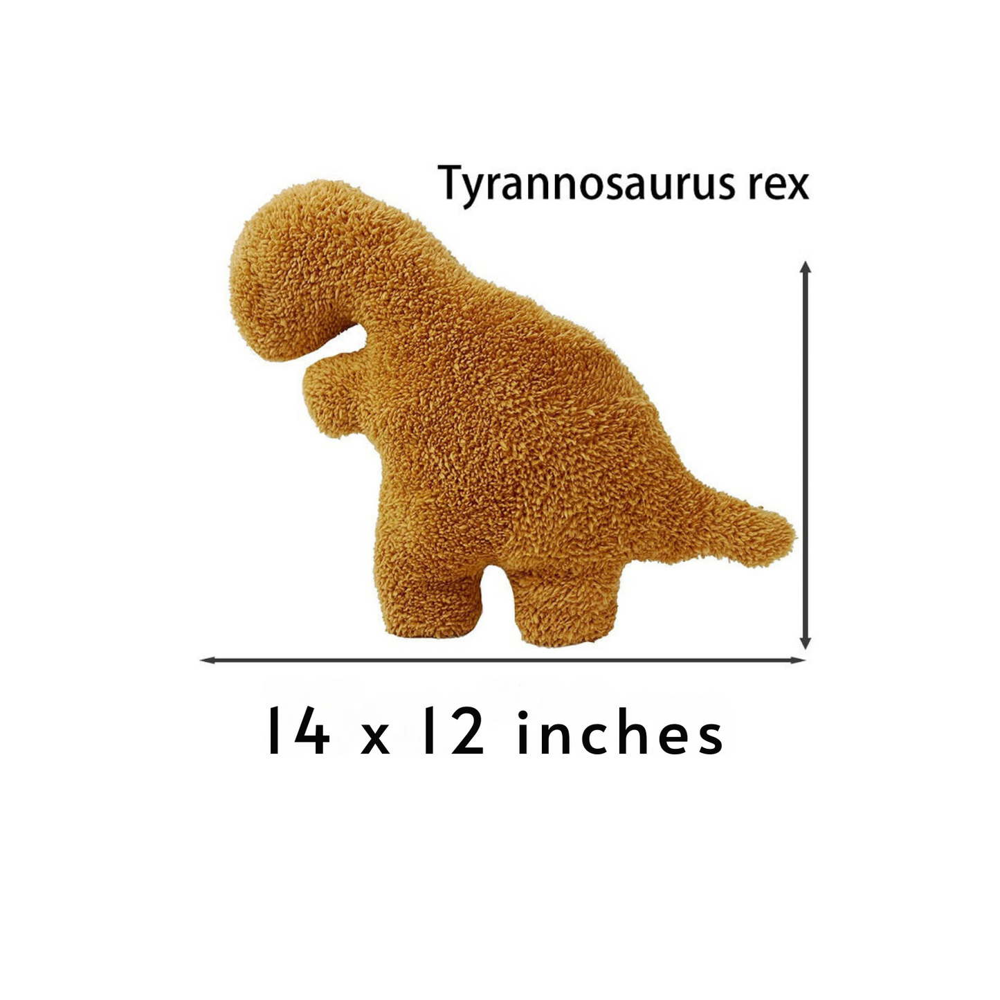 Chicken Nugget Dinosaur Plush Pillow for Kids - Soft and Cuddly Fun