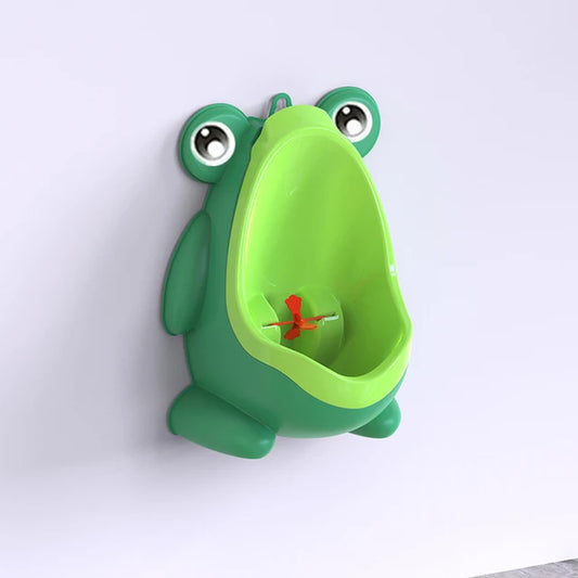 Cartoon Baby Toilet Urinal Boy Wall-Mounted Urinal Frog Shape Boy Standing Urinal Toilet Training Urinal