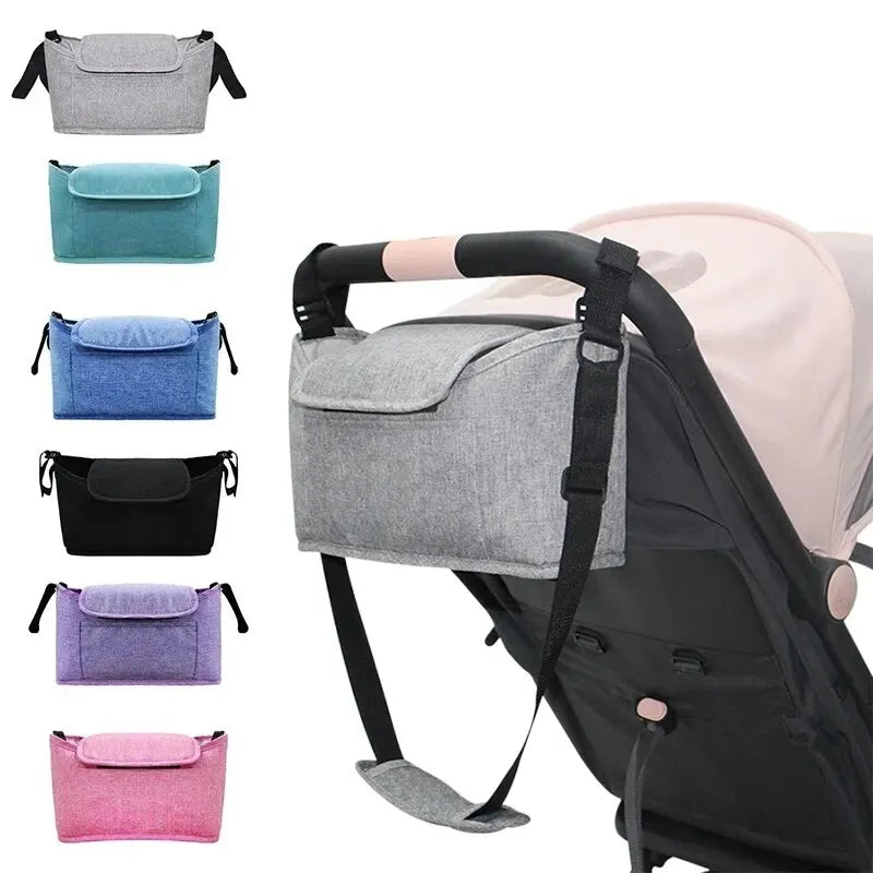 Stroller Bag Baby Diaper Mummy Bag Large Capacity Stroller Organizer Cup Holder Feeding Bottle Stroller Accessories Hanging Bag